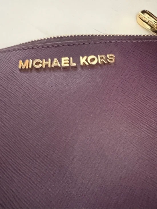 Michael Kors Deep Plum Saffiano Tote with Matching Wristlet - Picture 5 of 13